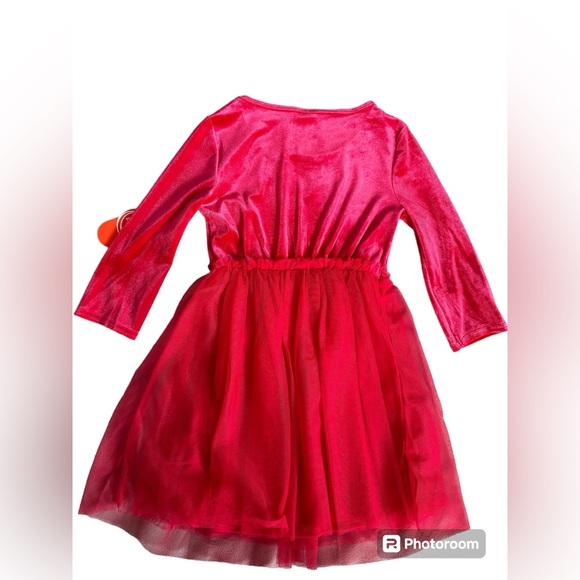 Wonder Nation Red Velvet Dress Girls Size 4-5 XS. - Picture 2 of 3